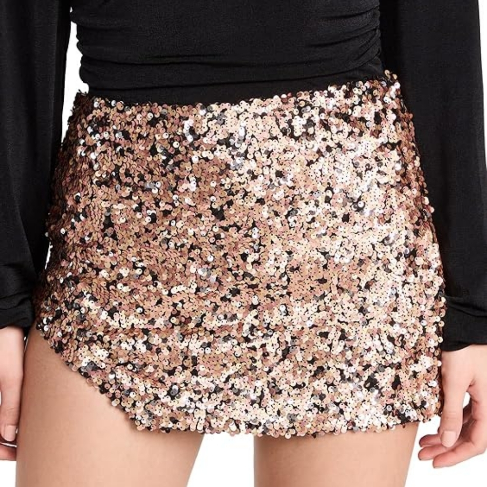 NWT Free People Sequin Mini Skirt - Picture 1 of 9